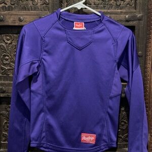 Rawlings Softball Kids Purple Long Sleeve Shirt